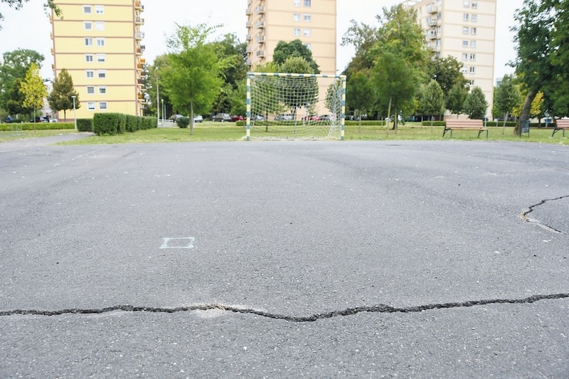 Tiszaújváros focipálya