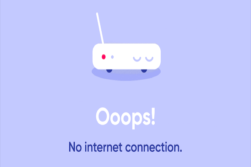 no internet