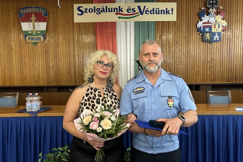 Tündikné Vörös Mónika és Soós Attila r. alezredes